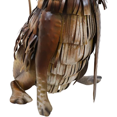 Sunnydaze Decor Sunnydaze Sitting Dog Rustic Metal Outdoor Yard Art Garden Statue - 14.5” - Brown 5 Sunnydaze Decor Sunnydaze Sitting Dog Rustic Metal Outdoor Yard Art Garden Statue - 14.5” - Brown - Image 3