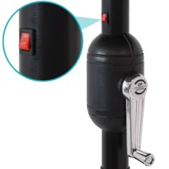 Sunnydaze Decor Sunnydaze Outdoor Aluminum Pool Patio Umbrella With Solar LED Lights, Tilt, And Crank - 9' -Sunnydaze Decor GUEST 348b7da4 b23f 4dfa 82f8 a14697e05722