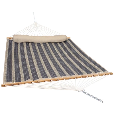 Sunnydaze Decor Sunnydaze Two-Person Quilted Fabric Hammock With Spreader Bars - 450 Lb Weight Capacity 17 Sunnydaze Decor Sunnydaze Two-Person Quilted Fabric Hammock With Spreader Bars - 450 Lb Weight Capacity - Image 15