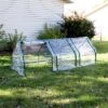 Sunnydaze Decor Sunnydaze Outdoor Portable Slanted Top Plant Shelter Mini Cloche Greenhouse With Zipper Doors - 36" - Clear -Sunnydaze Decor GUEST 3545a22d c2b8 4011 97f2 206c9511fd7e