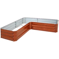 Sunnydaze Decor Sunnydaze Outdoor Galvanized Steel L-Shaped Raised Garden Bed For Plants, Vegetables, And Flowers - 59.5" -Sunnydaze Decor GUEST 35e0c2a4 631e 49b8 a6ee 093bfbbb5113