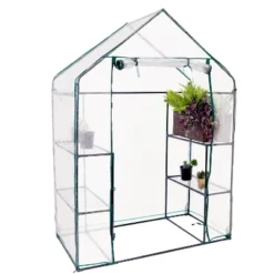 Sunnydaze Decor Sunnydaze Outdoor Portable Tiered Growing Rack Deluxe Walk-In Greenhouse With Roll-Up Door - 4 Shelves - Clear - 54" X 28" X 77" 18 Sunnydaze Decor Sunnydaze Outdoor Portable Tiered Growing Rack Deluxe Walk-In Greenhouse With Roll-Up Door - 4 Shelves - Clear - 54" X 28" X 77" -Sunnydaze Decor GUEST 382dca0a 0101 4c9b b048 b02273d889de