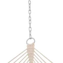 Sunnydaze Decor Sunnydaze Heavy-Duty 2-Person Woven Polyester Style Hammock With Crocheted Edges And Wooden Spreader Bars - 600 Lb Weight Capacity -Sunnydaze Decor GUEST 38ade263 5f6b 4a84 8bed b3a9b53914aa