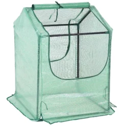 Sunnydaze Decor Sunnydaze Mini Greenhouse With 2 Zippered Side Doors - Green 21 Sunnydaze Decor Sunnydaze Mini Greenhouse With 2 Zippered Side Doors - Green -Sunnydaze Decor GUEST 3bd67667 91a3 4f5a b9f5 2b53999c91c3