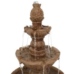 Sunnydaze Decor Sunnydaze 52"H Electric Fiberglass And Resin 4-Tier Pineapple Top Outdoor Water Fountain -Sunnydaze Decor GUEST 3beae190 0d3a 4144 be05 e6ae14625f86