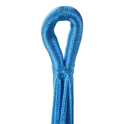 Sunnydaze Decor Sunnydaze XXL Thick Cord Family Size Hand-Woven Portable Mayan Hammock With Steel Stand - 400 Lb Weight Capacity/15' Stand - Blue 4 Sunnydaze Decor Sunnydaze XXL Thick Cord Family Size Hand-Woven Portable Mayan Hammock With Steel Stand - 400 Lb Weight Capacity/15' Stand - Blue - Image 2