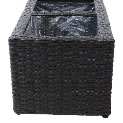 Sunnydaze Decor Sunnydaze 2-Section Rectangle Polyrattan Indoor Planters - 21.5" W X 11.5" D X 9.25" H - 2-Pack 7 Sunnydaze Decor Sunnydaze 2-Section Rectangle Polyrattan Indoor Planters - 21.5" W X 11.5" D X 9.25" H - 2-Pack - Image 5