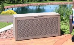 Sunnydaze Decor Sunnydaze Outdoor Deck And Patio Storage Box With Rattan Design - 100 Gal. -Sunnydaze Decor GUEST 3d7cb359 e480 43cb aa44 e8b2cfef2be0