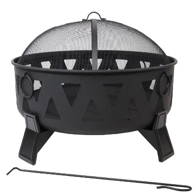 Sunnydaze Decor Sunndyaze Outdoor Steel Fire Pit Nordic Inspired, 34-Inch 6 Sunnydaze Decor Sunndyaze Outdoor Steel Fire Pit Nordic Inspired, 34-Inch - Image 4