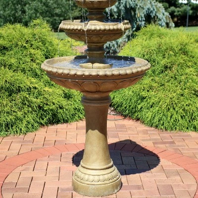 Sunnydaze Decor Sunnydaze 65"H Electric Resin And Concrete 4-Tier Eggshell Edge Outdoor Water Fountain With LED Lights 10 Sunnydaze Decor Sunnydaze 65"H Electric Resin And Concrete 4-Tier Eggshell Edge Outdoor Water Fountain With LED Lights - Image 8