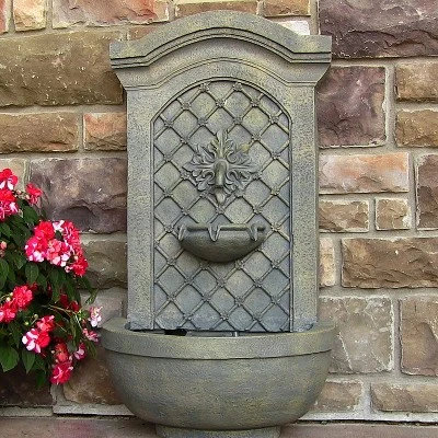 Sunnydaze Decor Sunnydaze 31"H Electric Polystone Rosette Leaf Outdoor Wall-Mount Water Fountain 4 Sunnydaze Decor Sunnydaze 31"H Electric Polystone Rosette Leaf Outdoor Wall-Mount Water Fountain - Image 2