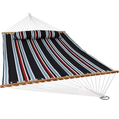 Sunnydaze Decor Sunnydaze Two-Person Quilted Fabric Hammock With Spreader Bars - 450 Lb Weight Capacity 11 Sunnydaze Decor Sunnydaze Two-Person Quilted Fabric Hammock With Spreader Bars - 450 Lb Weight Capacity - Image 9