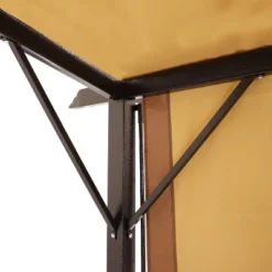 Sunnydaze Decor Sunnydaze 9' X 12' Metal Arched Pergola With Retractable Canopy -Sunnydaze Decor GUEST 445b13de 4d34 491e a84a a203d068b1b8