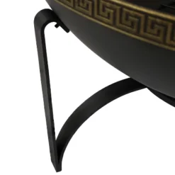 Sunnydaze Decor Sunnydaze Outdoor Camping Or Backyard Steel Contemporary Fire Pit Bowl With Handles And Spark Screen - 26" - Black -Sunnydaze Decor GUEST 45288aba 0feb 4a9d a455 d80ca3fc803f
