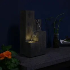 Sunnydaze Decor Sunnydaze Indoor Home Office Polyresin Faux Wooden Tiered Columns Tabletop Fountain With LED Lights - 13" 21 Sunnydaze Decor Sunnydaze Indoor Home Office Polyresin Faux Wooden Tiered Columns Tabletop Fountain With LED Lights - 13" -Sunnydaze Decor GUEST 46239146 9b8c 4b8e bb6c dbc4c1d5cc24