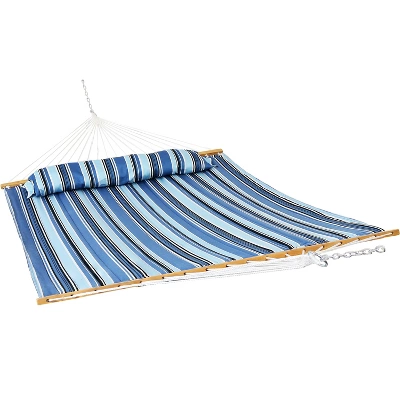 Sunnydaze Decor Sunnydaze Two-Person Quilted Fabric Hammock With Spreader Bars - 450 Lb Weight Capacity 18 Sunnydaze Decor Sunnydaze Two-Person Quilted Fabric Hammock With Spreader Bars - 450 Lb Weight Capacity - Image 16