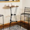 Sunnydaze Decor Sunnydaze Indoor Modern Furniture Steel Wire Bar Table With Faux Woodgrain Tabletop - Brown -Sunnydaze Decor GUEST 482b3921 e52c 4e33 9a1a 19aacdd5ec6e