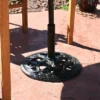 Sunnydaze Decor Sunnydaze Outdoor Heavy-Duty Cast Iron Decorative Patio Yard Round Umbrella Base Stand - 18" - Black