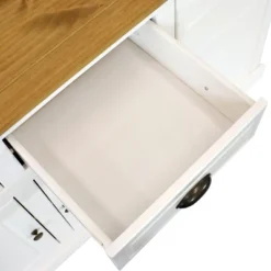 Sunnydaze Decor Sunnydaze Sideboard With 3 Drawers And 3 Doors - Solid Pine Construction - White - 32" -Sunnydaze Decor GUEST 49c18c68 cf3f 41a0 82b9 dadbc0d2df67