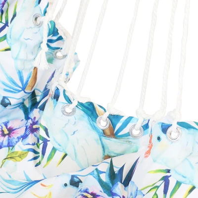 Sunnydaze Decor Sunnydaze Hanging Hammock Chair Swing With Spreader Bar And Padded Back For Backyard And Patio - 300 Lb Weight Capacity - Parrot Print 7 Sunnydaze Decor Sunnydaze Hanging Hammock Chair Swing With Spreader Bar And Padded Back For Backyard And Patio - 300 Lb Weight Capacity - Parrot Print - Image 5