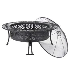 Sunnydaze Decor Sunnydaze Outdoor Camping Or Backyard Steel Diamond Weave Fire Pit Bowl With Spark Screen - 40" - Black 17 Sunnydaze Decor Sunnydaze Outdoor Camping Or Backyard Steel Diamond Weave Fire Pit Bowl With Spark Screen - 40" - Black -Sunnydaze Decor GUEST 4a7ac288 cd46 4a5a a0a2 2db8c202119d