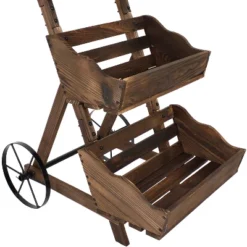 Sunnydaze Decor Sunnydaze 3-Tier Wooden Rolling Planter - Fir Wood - 39.25" - Brown 13 Sunnydaze Decor Sunnydaze 3-Tier Wooden Rolling Planter - Fir Wood - 39.25" - Brown -Sunnydaze Decor GUEST 4ac52912 11b5 4850 9599 881faf7867a8