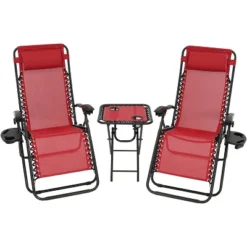 Sunnydaze Decor Sunnydaze Outdoor Fade-Resistant Zero Gravity Chairs With Patio Table, Cup Holders, And Pillows - 2-Pack 28 Sunnydaze Decor Sunnydaze Outdoor Fade-Resistant Zero Gravity Chairs With Patio Table, Cup Holders, And Pillows - 2-Pack -Sunnydaze Decor GUEST 4b2c39e2 8ffd 4963 ac67 2a60bd342704