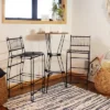 Sunnydaze Decor Sunnydaze 3-Piece Indoor Furniture Steel Wire Bar Set With Faux Woodgrain Tabletop - Brown - 3 Pc -Sunnydaze Decor GUEST 4bd43159 9bb5 4819 a0c0 7eeca8fc1fc2