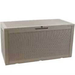 Sunnydaze Decor Sunnydaze Outdoor Deck And Patio Storage Box With Rattan Design - 100 Gal. -Sunnydaze Decor GUEST 4d289200 b4d0 4d39 b71c 88dd985fa3b9