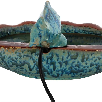 Sunnydaze Decor Sunnydaze 7"H Electric Green Glazed Ceramic Fish Outdoor Water Fountain 8 Sunnydaze Decor Sunnydaze 7"H Electric Green Glazed Ceramic Fish Outdoor Water Fountain - Image 6