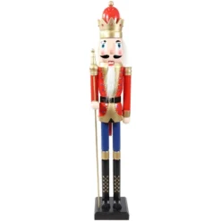 Sunnydaze Decor Sunnydaze Arnold The Strong Indoor Decorative Traditional Christmas Wooden Nutcracker Statue, 48-Inch -Sunnydaze Decor GUEST 53ca4ff5 6ea3 4770 9337 e0be4ae15834