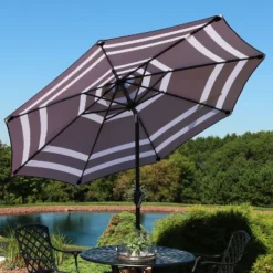 Sunnydaze Decor Sunnydaze Outdoor Aluminum Patio Umbrella, Tilt, And Crank - 9' 16 Sunnydaze Decor Sunnydaze Outdoor Aluminum Patio Umbrella, Tilt, And Crank - 9' -Sunnydaze Decor GUEST 53dc8b3f f12c 4b17 bdc8 5913d7717905