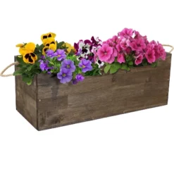 Sunnydaze Decor Sunnydaze Rectangle Decorative Indoor/Outdoor Flower And Succulent Planter Box With Handles - 20.75" W X 8.25" D X 7.75" H - Acacia Wood -Sunnydaze Decor GUEST 53e62b44 62a0 469c 8570 da980ec73170