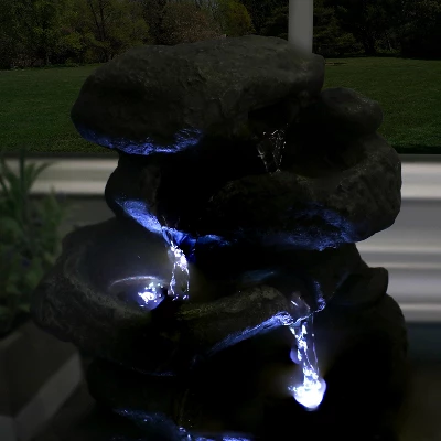 Sunnydaze Decor Sunnydaze Indoor Home Decorative Relaxing Stacked Rocks Tabletop Water Fountain With LED Lights - 10" 11 Sunnydaze Decor Sunnydaze Indoor Home Decorative Relaxing Stacked Rocks Tabletop Water Fountain With LED Lights - 10" - Image 9
