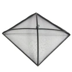 Sunnydaze Decor Sunnydaze Outdoor Heavy-Duty Steel Mesh Square Easy-Opening Camp Fire Pit Spark Screen Lid - Black -Sunnydaze Decor GUEST 559009ac f694 45e8 980d 1dea181a4b95
