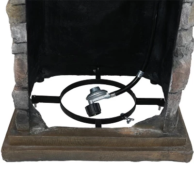 Sunnydaze Decor Sunnydaze Outdoor Cast Rock Design Propane Gas Fire Pit Column For Outside Patio & Deck With Lava Rocks, Waterproof Cover And Steel Burner - 30" 8 Sunnydaze Decor Sunnydaze Outdoor Cast Rock Design Propane Gas Fire Pit Column For Outside Patio & Deck With Lava Rocks, Waterproof Cover And Steel Burner - 30" - Image 7