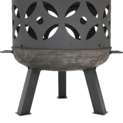 Sunnydaze Decor Sunnydaze Outdoor Camping Or Backyard Cast Iron Retro Round Fire Pit Bowl With Handles And Spark Screen - 26" - Black -Sunnydaze Decor GUEST 5af127f0 02e8 48b9 9ce8 1fd435011ffe