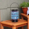 Sunnydaze Decor Sunnydaze Solar LED Outdoor Cool Blue Mosaic Lantern - 8.5" -Sunnydaze Decor GUEST 5d47f075 8028 4c9f b7ff 31f756e76d1d