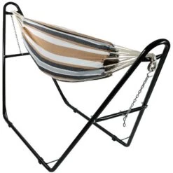 Sunnydaze Decor Sunnydaze Large Double Brazilian Hammock With Universal Stand - 450 Lb Weight Capacity -Sunnydaze Decor GUEST 5dff7602 a7dd 4056 a013 eab6a99d829b