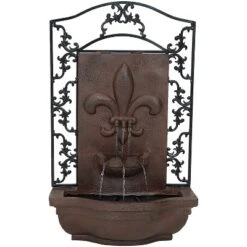 Sunnydaze Decor Sunnydaze French Lily Solar Outdoor Wall Fountain With Battery Pack - 33-Inch 19 Sunnydaze Decor Sunnydaze French Lily Solar Outdoor Wall Fountain With Battery Pack - 33-Inch -Sunnydaze Decor GUEST 5e306b64 0779 4020 a30c dec41db650c1