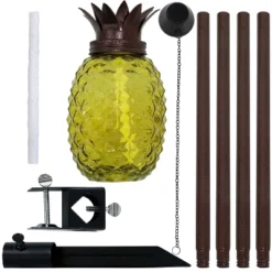 Sunnydaze Decor Sunnydaze Outdoor Adjustable Height 3-in-1 Glass Tropical Pineapple Torches With Connected Snuffs And Metal Poles - 2pk 16 Sunnydaze Decor Sunnydaze Outdoor Adjustable Height 3-in-1 Glass Tropical Pineapple Torches With Connected Snuffs And Metal Poles - 2pk -Sunnydaze Decor GUEST 5e718cc3 1055 4a62 b241 c10ae7390002