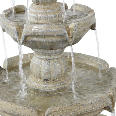 Sunnydaze Decor Sunnydaze 48"H Electric Fiberglass 3-Tier Outdoor Water Fountain 4 Sunnydaze Decor Sunnydaze 48"H Electric Fiberglass 3-Tier Outdoor Water Fountain - Image 2