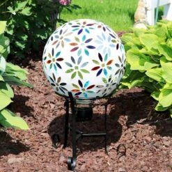 Sunnydaze Decor Sunnydaze Indoor/Outdoor Decorative Steel Scroll Gazing Ball Stand For 10" Or 12" Outdoor Garden Gazing Globes - 9" H - Black -Sunnydaze Decor GUEST 5e9b1275 77a5 4b84 bc15 36b6af95c2ed