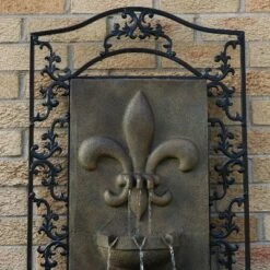 Sunnydaze Decor Sunnydaze 33"H Electric Polystone French Lily Design Outdoor Wall-Mount Water Fountain 14 Sunnydaze Decor Sunnydaze 33"H Electric Polystone French Lily Design Outdoor Wall-Mount Water Fountain -Sunnydaze Decor GUEST 5f4d3e1c 3a39 4b6b bf6e 010bbbf4ddb1