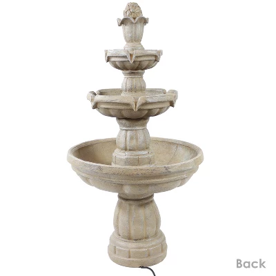 Sunnydaze Decor Sunnydaze 48"H Electric Fiberglass 3-Tier Outdoor Water Fountain 8 Sunnydaze Decor Sunnydaze 48"H Electric Fiberglass 3-Tier Outdoor Water Fountain - Image 6