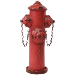 Sunnydaze Decor Sunnydaze Metal Fire Hydrant Outdoor Garden Statue Decor With Red Finish - 21" -Sunnydaze Decor GUEST 63df9982 536f 4d21 98a9 245e1707e31f