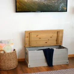 Sunnydaze Decor Sunnydaze Indoor Trunk With Handles - Solid Pine Construction - 39.5" W -Sunnydaze Decor GUEST 655bd6ae 1845 4da5 91bd adb2549d40df