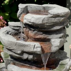 Sunnydaze Decor Sunnydaze 31"H Electric Polyresin And Fiberglass Lighted Cobblestone Waterfall Outdoor Water Fountain With LED Lights 11 Sunnydaze Decor Sunnydaze 31"H Electric Polyresin And Fiberglass Lighted Cobblestone Waterfall Outdoor Water Fountain With LED Lights -Sunnydaze Decor GUEST 6645a85d ab83 434c 9416 733ae30416cd