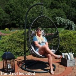 Sunnydaze Decor Sunnydaze Outdoor Resin Wicker Patio Caroline Lounge Hanging Basket Egg Chair With Cushions - 2pc 12 Sunnydaze Decor Sunnydaze Outdoor Resin Wicker Patio Caroline Lounge Hanging Basket Egg Chair With Cushions - 2pc -Sunnydaze Decor GUEST 668cd185 d749 412c b195 496ecffd2361