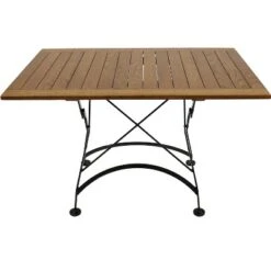 Sunnydaze Decor Sunnydaze Indoor/Outdoor Chestnut Wood Large Folding Patio Family Dining Table - 31" - Brown -Sunnydaze Decor GUEST 66d635a2 280a 4199 94c6 31444e35aef6